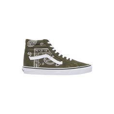 Vans Men's Sk8 Hi Skateboard Shoes Olive / White 10 Vans Original, Cord Lace, Fabric Construction, Skateboard Shoes, Vans Sk8 Hi, Weather Day, Sk8 Hi, Pig Skin, Sneaker Shoes