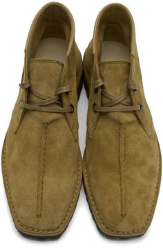 Lemaire: Brown Suede Desert Boots | ☺☺☺ Desert Boots, Suede Boots, Brown Suede, Chukka Boots, Nice Shoes, Moccasins, Leather Trims, Shoes Mens, Ankle Boot