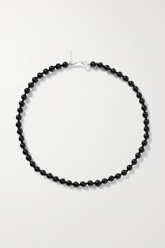 Sophie Buhai's necklace is strung with glossy onyx - the stone is believed to offer protection, willpower, focus and strength. It's been handmade in LA from silver and rests comfortably on your collarbone.<br><br>This product was Locally Made. Find out more about NET SUSTAIN <a href="https://www.net-a-porter.com/en-gb/campaigns/net-sustain">here.</a> Black Single Strand Sterling Silver Jewelry, Elegant Onyx Hand-strung Necklaces, Black Sterling Silver Single Strand Jewelry, Elegant Onyx Hand-strung Necklace, Elegant Hand-strung Onyx Necklaces, Elegant Hand-strung Onyx Necklace, Elegant Hand-strung Obsidian Jewelry, Sophie Buhai Jewelry, Arm Candies