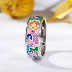 Bring abstract style and an array of colors to your hand, this silver enamel ring has a look all of its own. The cool silver finish is the perfect backdrop to the bold, bright pinks, blues, violet and greens of the enamel insets, giving you a 60’s style with a 21st century twist.Weight: 5.71 gMaterial: Plating Color: Playful Pink Enamel Jewelry, Playful Hand Painted Pink Jewelry, Playful Pink Hand Painted Jewelry, Playful Pink Hand-painted Jewelry, Multicolor Enamel Ring For Gift, Multicolor Enamel Ring As Gift, Unique Multicolor Enamel Ring, Pink Colorful Jewelry As A Gift, Pink Jewelry For Gift