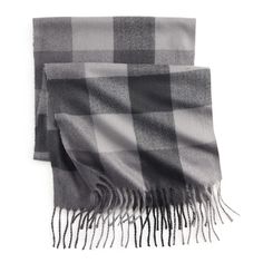 Add a touch of warmth and style with this brushed plaid scarf, perfect for enhancing any cold-weather outfit. Soft and comfortable, it’s an essential winter accessory. Lightweight Imported Hand wash Polyester 69"L x 14"W Polyester 77-in. lengthRESPONSIBLE CU1128546GRS-2022-00074530 Global Recycled Standard certified polyester Contains recycled materials Contains at least 50% recycled metal 100% Size: One Size. Color: Grey Buffalo Check. Gender: male. Age Group: adult. Cold Weather Outfit, Recycled Metal, Buffalo Check, Winter Accessories, Plaid Scarf, Recycled Materials, Scarf Wrap, Cold Weather, Buffalo