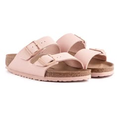 Pink Stussy Birkenstock, Pink Burken Stocks, Pink Arizona Birkenstock, Pink T-strap Sandals For Summer Beach, Pink Non-slip Beach Slides, Cute Uggs, Mom Shoes, Preppy Shoes, Pretty Shoes Sneakers