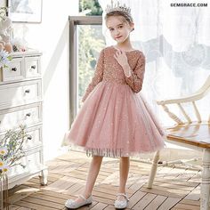 10% off now|Free shipping world-wide. Pink Tulle Bling Sequins Ballgown Girls Formal Party Dress with Long Sleeves at GemGrace. Click to learn our pro custom-made service for wedding dress, formal dress. View #FlowerGirlDresses for more ideas. Long Sleeve Sequin Princess Dress For Dress-up, Long Sleeve Tulle Dress For Fancy Dress Occasion, Long Sleeve Tulle Princess Dress For Fancy Dress, Long-sleeved Sequin Princess Dress, Long Sleeve Princess Dress With Sequins For Party, Long Sleeve Tulle Ball Gown For Prom, Pink Tutu Dress For Holiday Pageant, Pink Tutu Dress For Pageant Holiday, Princess Style Long Sleeve Tulle Ball Gown