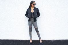 MANIERE DE VOIR LOOKBOOK — FASHIONBYMNP Fashion Lookbook, Ripped Jean, Jacket Outfits, Lookbook, Bomber Jacket, Fashion Dresses, Street Style