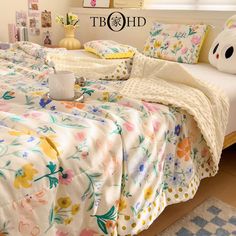 Pure Cotton Kids Summer Quilt Reactive Dyeing Children’s Cool Quilt Flower Print Summer Quilt Bedroom Decorations, Summer Quilts, Summer Bedding, Bedroom Pillows, Childrens Rugs, Kids Home, Kids Bedroom Decor, Printed Quilt