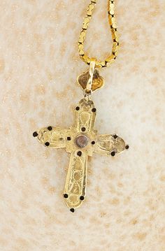 Cross Traditional Cross Jewelry With Intricate Design, Antique Yellow Gold Crucifix Jewelry, Antique Gold Cross Pendant Jewelry, Traditional Engraved Crucifix Jewelry, Elegant Handmade Cross Pendant Necklace, Spiritual Cross Jewelry With Intricate Design, Luxury Engraved Cross Jewelry, Antique Cross Pendant Jewelry With Intricate Design, Antique Handmade Cross Jewelry