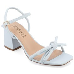 The Meryl block heel sandal exudes elegance with a 2 3/4- inch block heel and an open-toe design. The ankle strap, secured with a buckle closure, ensures a secure fit, while the tiny knot detail on the vamp adds a subtle touch of sophistication to the overall aesthetic. Crafted from man-made materials for the upper, lining, and outsole, and featuring a 4 mm Tru Comfort Foam™ footbed, these sandals offer both style and comfort for a stylish and enjoyable wearing experience. Fashion Shoes Sandals, Strappy Block Heels, Platform Block Heels, Open Toed Heels, Overall Aesthetic, September Wedding, Blue Heels, Open Toe Shoes, Buckle Shoes