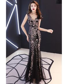 Get 10% off now! Buy vneck fitted mermaid flower sequined formal dress at cheap price online. Free stable shipping and pro custom service since 2009. V-neck Mermaid Dress For Banquet And Party Season, V-neck Mermaid Dress For Banquet, Sequined V-neck Mermaid Dress For Banquet, V-neck Mermaid Dress For Banquet Prom Season, V-neck Mermaid Dress For Prom Season Banquet, Fitted V-neck Sequin Mermaid Dress, Elegant V-neck Mermaid Dress For Prom Season, Embellished V-neck Mermaid Dress For Party, Elegant V-neck Mermaid Dress With Sequins