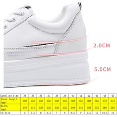 size chart Spring Sneakers Women, Black Casual Shoes, Shoes Chunky, Women Casual Shoes, Spring Sneakers, Skirt And Sneakers, Mens Boots Fashion, White Platform, Dad Shoes