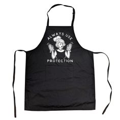 an apron that says always use protection