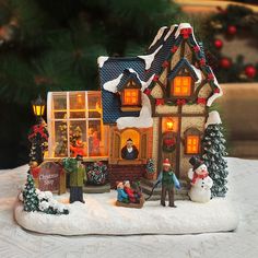 PRICES MAY VARY. ✔️ UL Power Adapter included ✔️ LED lights will bring the holiday cheer! ✔️ Great addition to your Christmas Village Collection ✔️ Need a gift? Comes in "Moments in Time" gift-wrap packaging, so you don't even need to wrap it! Christmas Village Building, Christmas Shop with LED Lights - Battery Operated (not included) (8.5"H x 9.8"W x 6.9"D) by Moments in Time Xmas Carols, Christmas Village Collections, Christmas Village Sets, Dickens Village, Christmas Village Houses, Moments In Time, Christmas Village Display, Christmas Collectibles, Collections Etc