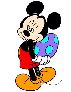 a cartoon mickey mouse with polka dots on it's face