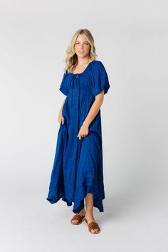 Citrus- The Lyon Dress Casual Dresses With Gathered Neckline For Gatherings, Casual Dress With Smocked Back For Gatherings, Casual Ruched Dresses For Gatherings, Casual Dresses For Spring Gatherings, Casual Dress With Billowy Gathered Sleeves, Flowy Bohemian Maxi Dress With Drawstring, Bohemian Flowy Maxi Dress With Drawstring, Flowy Maxi Dress With Drawstring, Casual Ruched Smocked Dress For Gatherings