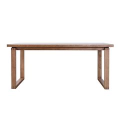 a wooden table sitting on top of a white background