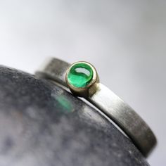 Modern Colombian Emerald Engagement Ring Solid Silver 18K Yellow Gold Minimalistic Green Cabochon - Beryl Dome by NangijalaJewelry on Etsy Modern Emerald Jewelry In Yellow Gold, Modern Yellow Gold Emerald Jewelry, Modern Emerald Ring Jewelry, Modern Polished Emerald Jewelry, Modern Round Emerald Ring For Formal Occasions, Modern Emerald Birthstone Jewelry, Modern Green Rings For Everyday Wear, Green Fine Jewelry With Smooth Bezel, Modern Green Birthstone Jewelry