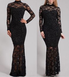 #ad Great Shopping Plus Size Black Lace Sparkling Bodycon Mermaid Maxi Dress Gown XL 1X, Fashion Dress Black Lace Mermaid Dress, Lace Bodycon Dress Long Sleeve, Bodycon Dress Long Sleeve, Bodycon Dress Long, Black Lace Bodycon Dress, Lace Mermaid Dress, Black Lace Gown, Black Lace Maxi Dress, Mermaid Maxi Dress