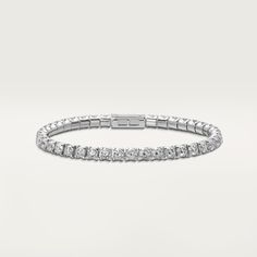 Essential Lines bracelet Cartier Diamond Bracelet For Anniversary, White Diamond Bracelet In Platinum Luxury Style, Luxury White Diamond Jubilee Bracelet, Luxury White Platinum Bracelets, White Platinum Bracelet With Brilliant Cut, White Luxury Jubilee Diamond Bracelet, Cartier Diamond Bracelet With Vvs Clarity, Cartier Round Diamond Bracelet With Brilliant Cut, Cartier White Gold Diamond Bracelet With Accents