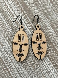 African art, represented through these traditional earrings, is perfect for all occasions and is handmade with maple and basswood material. Elegant and Eco-friendly. Handmade Natural Wood Earrings, Wooden Earrings For Gift, Traditional Handmade Wooden Jewelry, Handmade Artisan Wood Earrings, Traditional Handmade Natural Wood Jewelry, Artisan Wood Handmade Earrings, Handmade Wooden Drop Earrings, Handmade Wood Drop Earrings, Natural Wood Drop Earrings