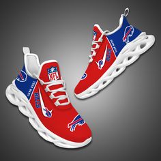 Introducing the Buffalo Bills-NFL Personalized Max Soul Shoes, a perfect blend of style, comfort, and team spirit for both men and women. These sneakers are designed to elevate your athletic performance while proudly representing your favorite NFL team, the Buffalo Bills. Our Buffalo Bills-NFL Personalized Max Soul Shoes is meticulously crafted with the highest quality materials to ensure durability and long-lasting performance. The upper is made from a premium blend of synthetic and mesh fabric Buffalo Bills Outfit, Soul Shoes, Nfl Buffalo Bills, Shoe Gallery, The Buffalo, Athletic Performance, Buffalo Bills, Intense Workout, Nfl Teams