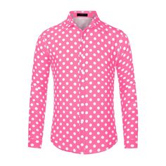 The polka dot prints make this shirt more attractive and youthful. These polka dot shirts can be worn with your dress pants, or jeans. Suitable for casual and formal occasions, you can wear the shirt for business meetings, daily work, dates, and parties, to make you handsome and stylish. And it is also a gift for a father, son, boyfriend, husband, or friend. Polka Dot Shirt, Sleeve Packaging, Father Son, Fabric Tape, Formal Looks, Polka Dot Print, Dot Print, Long Sleeve Casual, Colorful Fashion