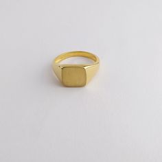 Women Signet Ring, Gold Square Ring, Chevalier Ring, Silver Gold plated,Pinky ring, 14K Solid Gold, 18K Gold Signet Ring, Matte finish Gold Sterling Silver Engraved Ring, Minimalist Yellow Gold Rings With Vs Clarity, 14k Gold Signet Ring For Everyday, 14k Gold Signet Ring With Vs Clarity For Everyday, Minimalist White Gold Signet Ring With Vs Clarity, Thick Band Sterling Silver Rings In Yellow Gold, Gold Engraved Thick Band Jewelry, Gold Jewelry With Engraved Thick Band, Thick Band 14k Gold Hallmarked Ring