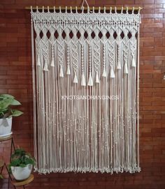 Extra Large Macrame wall hanging / cotton curtain & knotted with lots of love suitable as a door curtain or wall decoration Gives every room the special Boho Feeling & decorates every wedding lovingly in a boho look Macrame door curtain, handmade with cotton cord, excellent quality Noted :- Wooden rod doesn't come  Custom size & design & color also available Wedding Decoration Boho, Rideaux Boho, Extra Large Macrame Wall Hanging, Macrame Door Curtain, Macrame Door, Curtain Macrame, Macrame Wedding, Macrame Curtain, Boho Curtains