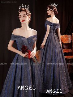 Blue Evening Dress For Banquet, Blue Evening Dress For Banquet And Party Season, Royal Blue Ball Gown Evening Dress For Party, Blue A-line Party Gown, Blue A-line Gown For Party, Blue Gown For Banquet During Party Season, Blue Gala Dress For Banquet, Blue Dress For Gala Banquet, Blue Formal Gown For Party Season