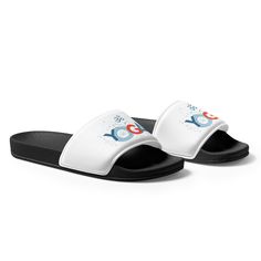 A must-have for the summer: these women’s slides. A pair of these will keep you comfy throughout your day of beach or pool activities, thanks to the cushioned upper strap and the textured footbed. • Cushioned and durable faux leather upper strap • Lightweight polyurethane (PU) outsole • Contoured, textured footbed • Stitched around the upper perimeter for extra durability • Spot clean only • Printed, cut, and handmade • Blank product sourced from China Important: This product is available in the Adjustable Non-slip Sandals For Poolside, Synthetic Slide Flip Flops With Textured Footbed, Adjustable Slide Sport Sandals With Textured Footbed, Non-slip Slides For Pool, White Synthetic Slides For Pool, White Open Toe Slides For Swimming, Synthetic Slide Sandals For Swimming, Casual Slides For Swimming And Beach Season, Synthetic Slide Sport Sandals For Swimming