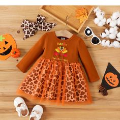 Thanksgiving Dress For Baby Girl , 2pieces Yellow Long Sleeve Dress For Playtime, Dress For Baby Girl, Thanksgiving Dress, Cute Bedroom Ideas, Dress For Baby, Cute Bedroom, Disney Barbie, Family Matching Outfits, Matching Family Outfits