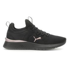 Bring cool style to your favorite workout fit with these training shoes, perfect for practicing for your personal best. $44.95 Dynamic Lace-up Workout Sneakers, Black Sports Sneakers With Elastic Laces, Black Running Sneakers With Elastic Laces, Black Sneakers With Elastic Laces For Running, Athletic Fit Low-top Running Shoes For Gym, Casual Lace-up Sneakers For Workout, Sporty Low-top Running Shoes For Light Exercise, Comfortable Black Running Shoes, Comfortable Lace-up Running Shoes For Gym