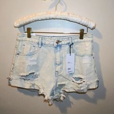 Nwt Nice Boho, Light Wash Heavily Distressed, Mid Rise Frayed Hem Jean Shorts From Forever 21. Waist 14 1/2, Hips 17, Rise 11, Inseam Approx 1 1/2 Inches. Please See All Photos. 00100a-19 Ripped High Waist Summer Shorts, Forever 21 Summer Cutoff Shorts, High Waist Ripped Shorts For Summer, Forever 21 High-rise Summer Bottoms, Forever 21 High Rise Bottoms For Summer, High Rise Bottoms From Forever 21 For Summer, Forever 21 Light Wash Shorts, Forever 21 Light Wash High Rise Shorts, Forever 21 High-waist Summer Shorts