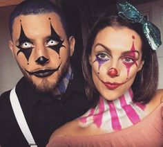 Disfraces para tu novio si no tiene ‘npi’ de qué disfrazarse en Halloween Circus Makeup, Makeup Zombie, Halloween Makeup Clown, Halloweenský Makeup, Halloween Make-up Looks, Scary Clown Makeup, Halloween Parejas