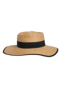 A wide, floppy brim of a breathable woven-straw hat provides essential sun protection for outings and adventures. 23" circumference, 4" brim Paper/fabric Spot clean Imported Wide Brim Straw Boater Hat For Outdoor, Outdoor Wide Brim Straw Boater Hat, Summer Straw Hat With Flat Brim For Travel, Outdoor Straw Boater Hat With Wide Brim, Travel Straw Boater Hat With Wide Brim, Curved Brim Bucket Hat For Vacation, Summer Brimmed Straw Hat For Travel, Outdoor Straw Hat With Wide Brim In Toquilla Straw, Outdoor Wide Brim Toquilla Straw Hat