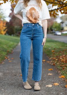 I have been looking for the perfect pair of fall / winter denim for MONTHS and after sending back multiple styles because "they just weren't right" I FINALLY FOUND THE ONES. I absolutely love the fit, the sizing and the wash on these pants. They were MADE to go with a Common Room Crew or Tee or a SWEATER. These are rea Fall High Rise Denim Flare Jeans, Fall High-rise Denim Flare Jeans, High Rise Denim Flare Jeans For Fall, Mid-rise Denim Flare Jeans For Fall, High Rise Light Wash Jeans For Fall, Mid-rise Flare Jeans For Fall, High Rise Cropped Denim Jeans For Everyday, Trendy Mid-rise Jeans For Elevated Casual Occasions, Trendy Mid-rise Jeans For Elevated Casual