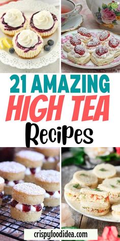 These amazing high tea recipes are best for brunch and for holidays. Christmas Tea Party, Afternoon Tea Recipes