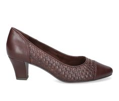 Experience the perfect blend of classic and contemporary fashion with the Wes pump from Easy Street. The almond toe and contemporary dress heel creates a timeless look. The embossed woven inspired upper, keeps your style on-trend. Enjoy all-day comfort with the Easy Flex outsole and heel-to-toe padded insole. Manmade upper, Slip on for easy entry,2\ heel, Almond toe, Padded insole for added comfort, Rubber outsole | Women's Easy Street Wes Pumps in Brown Woven Size 11 Contemporary Dress, Contemporary Dresses, Easy Street, Dress And Heels, Contemporary Fashion, Women's Pumps, Pumps Heels, Almond, Slip On