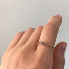 Nail Ring, Tiny Diamond, Mean It, Blue And Pink, Pink Sapphire, Bezel Setting, Blue Sapphire, Labor, Of Love