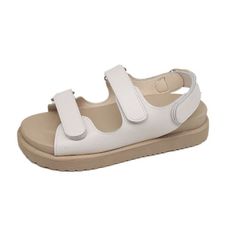 Brand Name: siddonsUpper Material: PUOrigin: CN(Origin)Heel Height: Low (1cm-3cm)With Platforms: YesPlatform Height: 0-3cmOccasion: CasualSandal Type: BasicHeel Type: Flat withLining Material: PUSide Vamp Type: OpenOutsole Material: RubberItem Type: SandalsClosure Type: Hook & LoopFit: Fits true to size, take your normal sizeBack Counter Type: Ankle StrapFashion Element: ShallowStyle: FashionModel Number: STAX74Pattern Type: SolidInsole Material: RubberDepartment Name: Adult Casual Platform Footbed Sandals With Round Toe, Casual Round Toe Platform Footbed Sandals, White Flat Slingback Sandals With Buckle Closure, Trendy White Sport Sandals With Round Toe, Casual Footbed Sandals With Platform Flat Heel, Casual Footbed Sandals With Platform, Trendy White Round Toe Sport Sandals, Casual Flat Heel Platform Footbed Sandals, Casual Open Toe Wedge Sandals With Strap