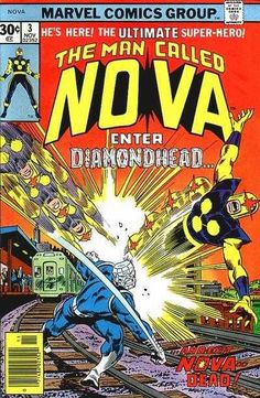 an old comic book cover for the man called nova