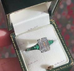 "💕💕What sets us apart?💕💕 ❖ ❖ Metal & Item Details❖ ❖  Metal: Real, Sterling Silver Metal Purity: .925 Sterling Silver Gem Type: High Quality Zircon Or Moissanite  Stone Shape: Emerald Cut Brilliant Total Carat Weight: 3.60 Ct (Approx.) Main Stone Creation: Lab Created Finish: White Rhodium Plated Style: Solitaire with Accents, Statement Ring Nickel Free Rhodium Plated Use Occasion: Engagement, Wedding Cut: Excellent Country Of Manufacture: India Condition: Brand New, Never been Used To change the metal to a solid gold (white/rose) or platinum is also available, please ask for a quotation if you want. ♥ Item Detail: > Material: 925 Sterling Silver > Stamp: 925 SIL We can make any JEWELLERY for you of any design, gemstone and any material (925 sterling silver / gold filled / rose gold fi Heirloom Platinum Emerald Ring As Gift, Gia Certified Silver Emerald Ring As Gift, Green Platinum Ring Gift, Green Platinum Ring For Gift, Baguette Cut Emerald Ring Gift, Green Platinum Rings For Gifts, Green Platinum Rings As Gifts, Platinum Emerald Ring With Prong Setting As Gift, White Gold Emerald Ring With Diamond Cut For Gift