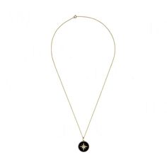 This intricate Onyx Starburst Necklace is crafted with a classic design featuring an ornate onyx centerpiece. Its sleek, bold shape marks a unique statement piece that will look perfect for any occasion. Black Compass Design Jewelry, Black Medallion Necklace With Polished Finish, Elegant Star Of David Gemstone Necklace, Elegant Star-shaped Jewelry With Polished Finish, Elegant Star Shaped Necklace With Polished Finish, Elegant Star-shaped Necklace With Polished Finish, Luxury Medallion Necklace With Black Enamel, Black Medallion Jewelry With Polished Finish, Elegant Round Pendant Jewelry With Star Charm