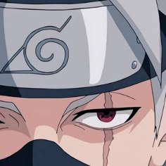 an anime character with white hair and red eyes, wearing a gray helmet that has the number six on it's forehead