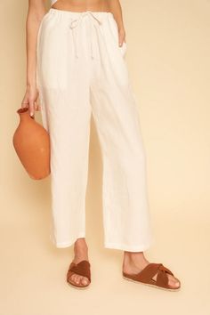 Kira Linen Pant in Coconut · Whimsy & Row ~ Sustainable Clothing & Lifestyle Brand Linen Pant, Shopping Stores, Sustainable Clothing, Family Session, Linen Pants, Lifestyle Brand, Matilda, Lifestyle Brands, Trousers Women