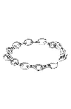 LAGOS 'Link' Caviar Chain Bracelet | Nordstrom Metal Bangle With Sterling Silver Clasp, Sterling Silver Bracelet With Solid Link Construction, Sterling Silver Clasp Metal Bangle Chain Bracelet, Elegant Sterling Silver Bracelet With Solid Link Construction, Elegant Sterling Silver Chain Link Bracelet, Metal Bangle Chain Bracelet With Sterling Silver Clasp, Elegant Silver Chain Link Bracelets, Elegant Adjustable Sterling Silver Bracelet With Solid Link, Elegant Silver Chain Bangle Bracelet