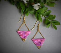 Beaded colorful earrings summer earrings pink by LadyJamDesign Earrings Summer, Summer Earrings, Summer Earring, Colorful Earrings, Earrings Pink, Pink Earrings, Seed Bead, Seed Beads, Denmark