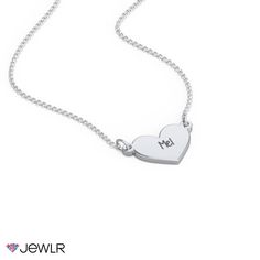 They'll cherish this engravable heart design – a unique gift for birthdays, holidays, or just because. Personalize this heart necklace with up to 3 engraved initials for someone extra special. Handcrafted in sterling silver, white, yellow, or rose gold with a choice of chain lengths.

We understand that children's skin is delicate, and to reduce the chance of a reaction, we only use quality materials for our kids' jewelry collection.
For safety, all children aged 0–3 years must be supervised by Personalized Stainless Steel Heart Pendant Jewelry, Personalized Stainless Steel Heart Pendant, Customizable Stainless Steel Heart Pendant Jewelry, Personalized Stainless Steel Heart Necklace For Anniversary, Personalized Heart-shaped Engraved Jewelry, Personalized Engraved Heart Jewelry, Engraved Heart Pendant Jewelry For Personalized Gift, Heart-shaped Engraved Jewelry For Personalized Gift, Personalized Stainless Steel Jewelry For Valentine's Day