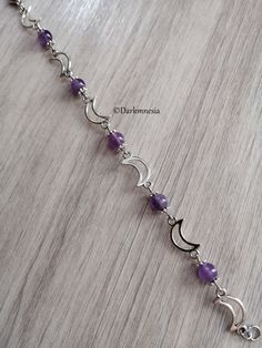 Bohemian Purple Moon Phase Jewelry, Mystical Purple Jewelry With Moon Charm, Handmade Moon Shaped Amethyst Jewelry, Purple Moon Shaped Spiritual Jewelry, Bohemian Amethyst Moon Phase Jewelry, Spiritual Purple Moon Shaped Jewelry, Spiritual Purple Moon-shaped Jewelry, Purple Crescent Moon Phase Jewelry, Mystical Amethyst Moon Phase Jewelry