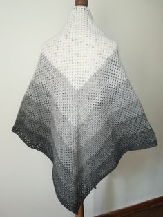 Large handmade crochet shawl with gorgeous shades from white to dark grey. This large shawl will keep you warm all winter. The yarn used is 100% acrylic. It measures about 87 pouces wingspan over a height of 43 pouces. Machine wash possible at 86o F. Do not dry in a machine. Handmade in a non-smoking environment. Christmas gift. International free shipping Crochet Lace Shawl For Winter, One Size, Crochet Lace Shawl One Size For Winter, Winter Crochet Lace Shawl One Size, Crochet Shawl Wrap For Winter, Winter Crochet Shawl Wrap, One Size Crochet Lace Shawl For Winter, Winter Crochet Lace Shawl, White Crochet Shawl For Winter, Winter White Crochet Shawl