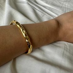 This sassy bangle is gonna be your go-to statement piece - hand-hammered in gold and so fierce, it'll make 'em do a double take! Show off your personal style with this bad boy - it's the ultimate accessory for living your best life. Hammered Bangles, Living Your Best Life, Double Take, Bad Boy, Best Life, Statement Pieces, Life Is Good, Show Off, Gold Jewelry