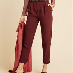 Reposhing This Item I Purchased From @Gemyv2001. Loved It, But Ready To Rotate For Something New. Questions? Leave A Comment Below! Jumpsuit Trousers, Tapered Pants, Color Purple, Something New, Pant Jumpsuit, Size 16, Anthropologie, Pants For Women, Trousers